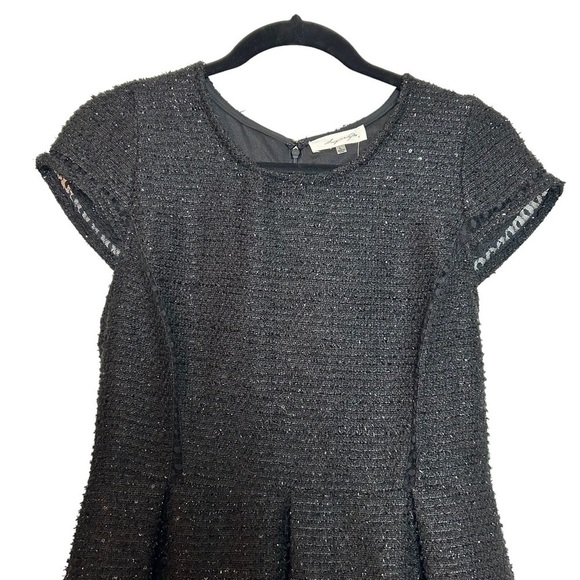 Sugar Lips NWT Black Shimmer Cap Sleeve Fully Lined Dress Sz. L - Picture 9 of 16